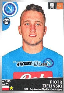 Sticker Piotr Zieliński - Calciatori 2016-2017 n. 356 - Panini