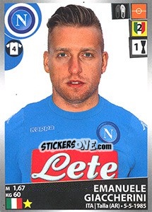 Sticker Emanuele Giaccherini - Calciatori 2016-2017 n. 357 - Panini