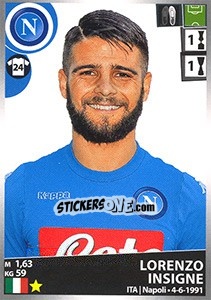 Cromo Lorenzo Insigne - Calciatori 2016-2017 - Panini