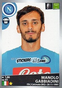 Figurina Manolo Gabbiadini - Calciatori 2016-2017 - Panini