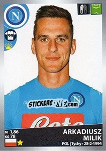 Sticker Arkadiusz Milik - Calciatori 2016-2017 n. 362 - Panini
