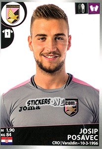 Cromo Josip Posavec - Calciatori 2016-2017 n. 372 - Panini