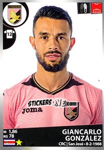Sticker Giancarlo González - Calciatori 2016-2017 n. 374 - Panini