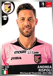 Sticker Andrea Rispoli - Calciatori 2016-2017 n. 376 - Panini