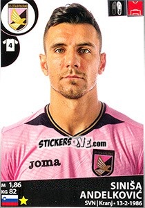 Cromo Siniša Andelkovic - Calciatori 2016-2017 n. 378 - Panini