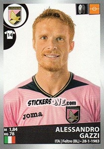 Sticker Alessandro Gazzi - Calciatori 2016-2017 n. 381 - Panini