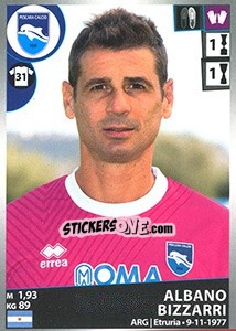 Cromo Albano Bizzarri - Calciatori 2016-2017 - Panini