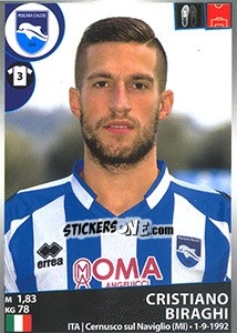 Sticker Cristiano Biraghi - Calciatori 2016-2017 n. 404 - Panini
