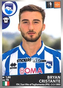 Figurina Bryan Cristante - Calciatori 2016-2017 - Panini