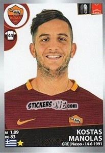 Cromo Kostas Manolas - Calciatori 2016-2017 - Panini