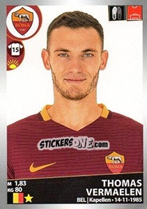 Sticker Thomas Vermaelen - Calciatori 2016-2017 - Panini