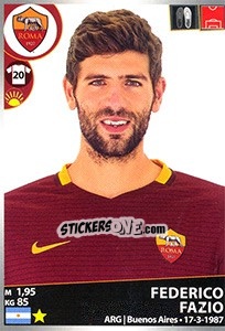 Sticker Federico Fazio - Calciatori 2016-2017 n. 430 - Panini