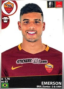Sticker Emerson Palmieri - Calciatori 2016-2017 n. 434 - Panini