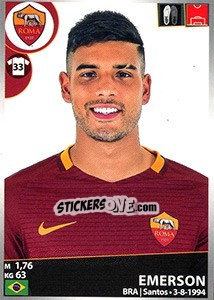 Cromo Emerson Palmieri - Calciatori 2016-2017 - Panini