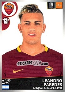 Cromo Leandro Paredes - Calciatori 2016-2017 - Panini