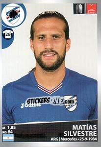 Sticker Matías Silvestre - Calciatori 2016-2017 n. 454 - Panini
