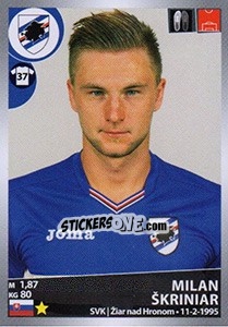 Sticker Milan Škriniar - Calciatori 2016-2017 n. 455 - Panini