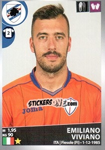 Sticker Emiliano Viviano - Calciatori 2016-2017 - Panini