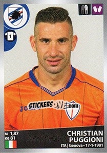 Sticker Christian Puggioni - Calciatori 2016-2017 n. 457 - Panini