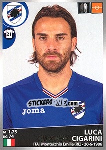 Sticker Luca Cigarini - Calciatori 2016-2017 - Panini