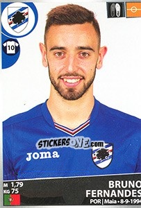 Figurina Bruno Fernandes - Calciatori 2016-2017 - Panini