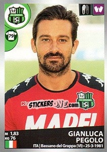 Figurina Gianluca Pegolo - Calciatori 2016-2017 - Panini