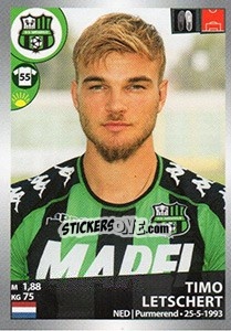Cromo Timo Letschert - Calciatori 2016-2017 n. 487 - Panini