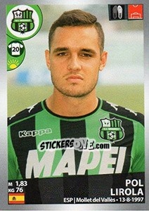 Sticker Pol Lirola - Calciatori 2016-2017 n. 488 - Panini