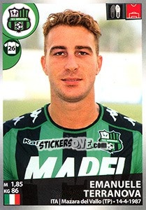 Sticker Emanuele Terranova - Calciatori 2016-2017 n. 490 - Panini