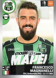 Sticker Francesco Magnanelli - Calciatori 2016-2017 n. 491 - Panini