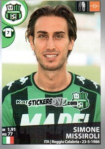 Sticker Simone Missiroli - Calciatori 2016-2017 - Panini