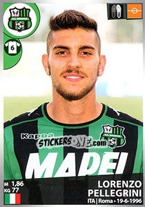 Sticker Lorenzo Pellegrini - Calciatori 2016-2017 n. 496 - Panini