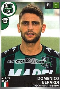 Sticker Domenico Berardi - Calciatori 2016-2017 - Panini