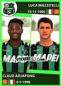 Cromo Luca Mazzitelli / Claud Adjapong - Calciatori 2016-2017 - Panini