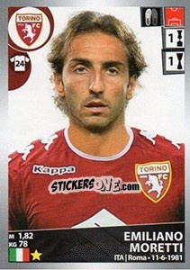 Cromo Emiliano Moretti - Calciatori 2016-2017 - Panini