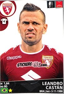 Cromo Leandro Castán - Calciatori 2016-2017 - Panini