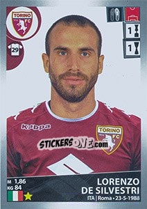 Figurina Lorenzo De Silvestri - Calciatori 2016-2017 - Panini