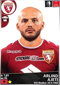 Sticker Arlind Ajeti - Calciatori 2016-2017 - Panini