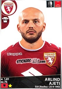 Sticker Arlind Ajeti - Calciatori 2016-2017 n. 518 - Panini
