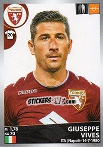Sticker Giuseppe Vives - Calciatori 2016-2017 n. 520 - Panini