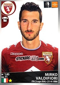 Sticker Mirko Valdifiori - Calciatori 2016-2017 - Panini