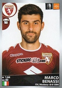 Sticker Marco Benassi - Calciatori 2016-2017 - Panini