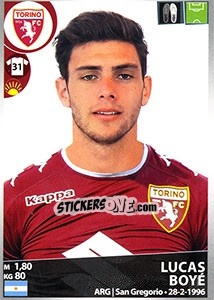 Sticker Lucas Boyé - Calciatori 2016-2017 - Panini