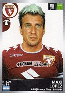 Sticker Maxi López - Calciatori 2016-2017 n. 530 - Panini