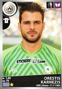 Sticker Orestis Karnezis - Calciatori 2016-2017 - Panini