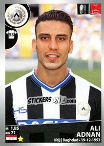 Figurina Ali Adnan - Calciatori 2016-2017 - Panini