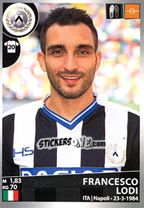 Cromo Francesco Lodi - Calciatori 2016-2017 - Panini