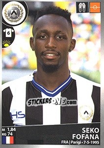 Sticker Seko Fofana - Calciatori 2016-2017 n. 551 - Panini