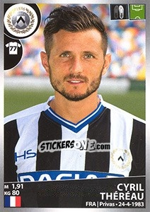 Sticker Cyril Théréau - Calciatori 2016-2017 n. 556 - Panini