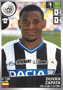 Figurina Duván Zapata - Calciatori 2016-2017 - Panini